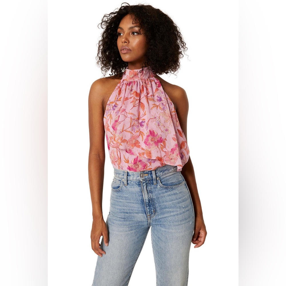Misa Los Angeles Anka Flora Top AND Soma Mini Ruffled Skirt Fire Floral Mix - Picture 14 of 16